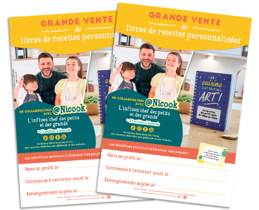 Affiche de vente Carnets Recettes