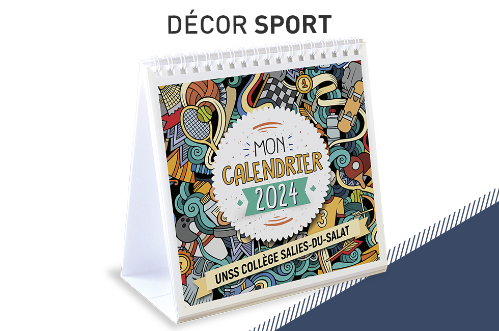 Calendrier Chevalet Photos Sport 2024 - Initiatives Objets Personnalisés