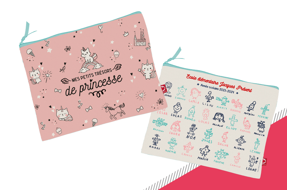 Trousse en coton Jusqu'à 60 dessins - Initiatives Créations des enfants